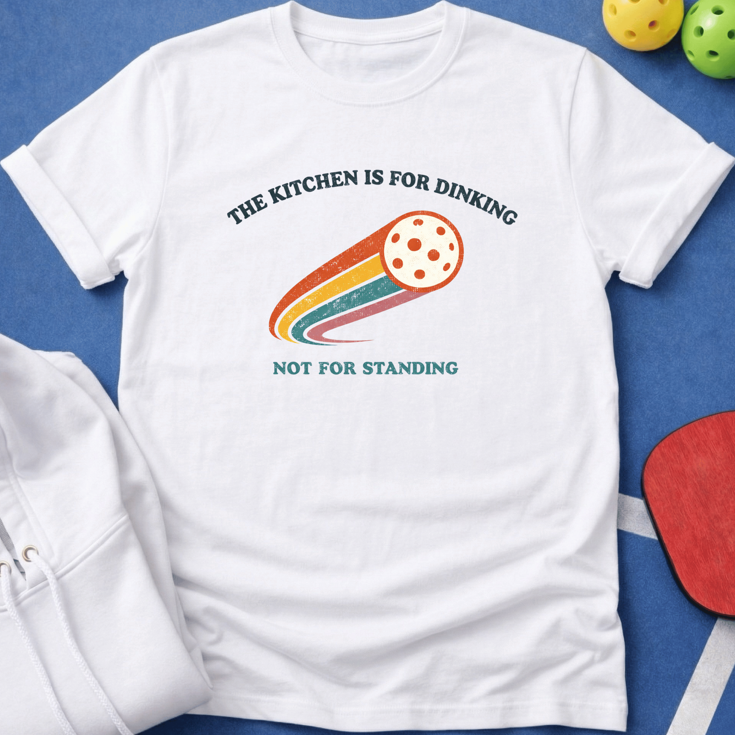 Swoosh Color Pickleball - Kitchen is for Dinking T-Shirt