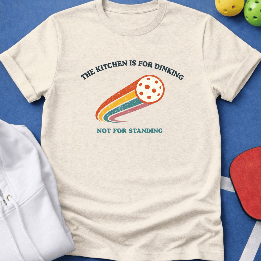 Swoosh Color Pickleball - Kitchen is for Dinking T-Shirt