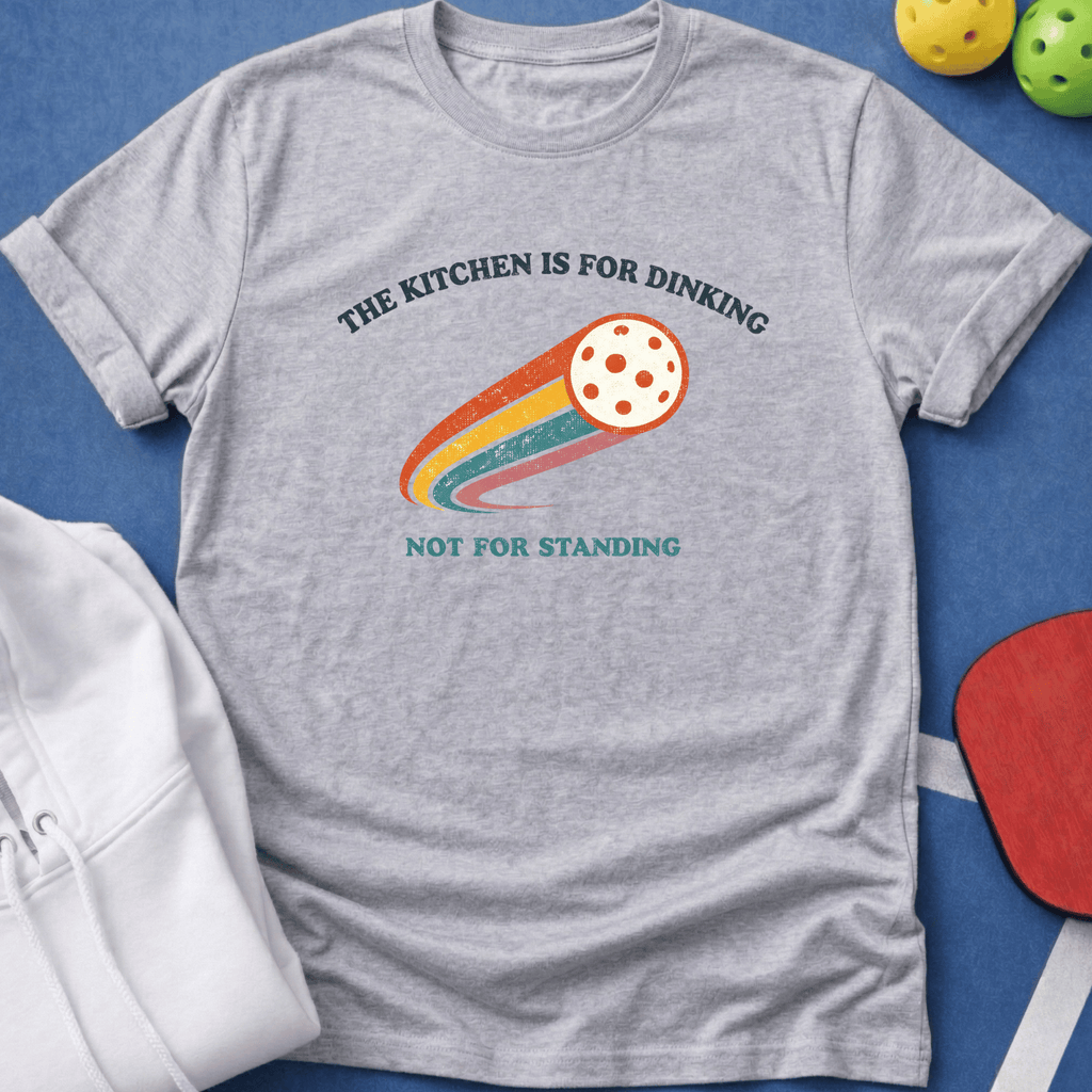 Swoosh Color Pickleball - Kitchen is for Dinking T-Shirt