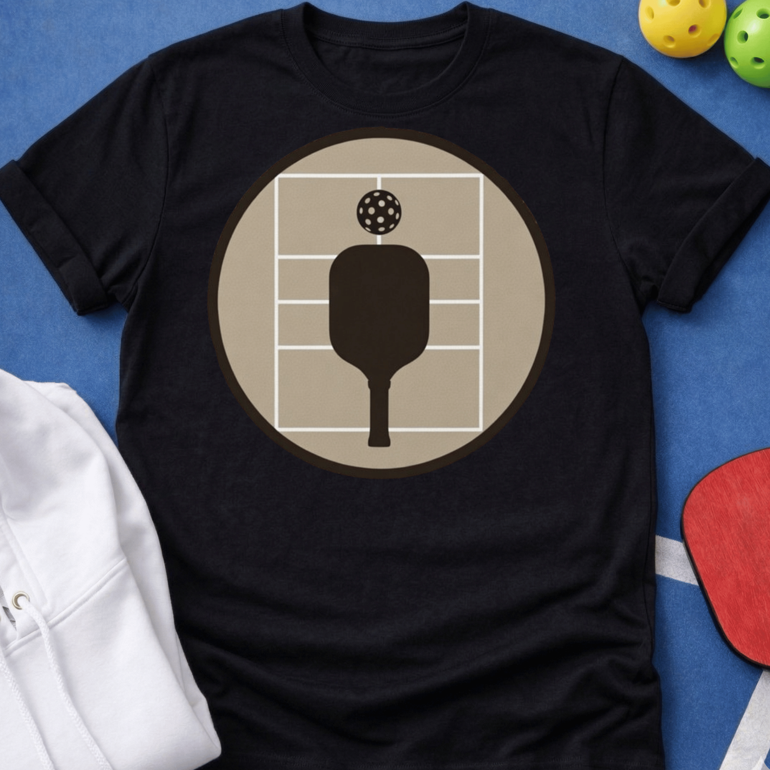 Court with Paddle T-Shirt