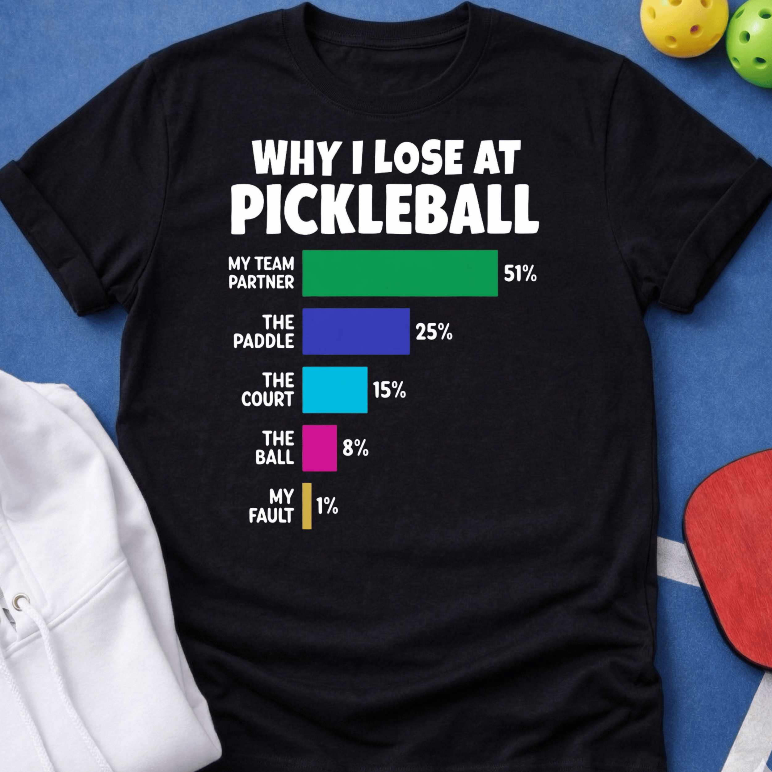 Why I Lose at Pickleball T-Shirt
