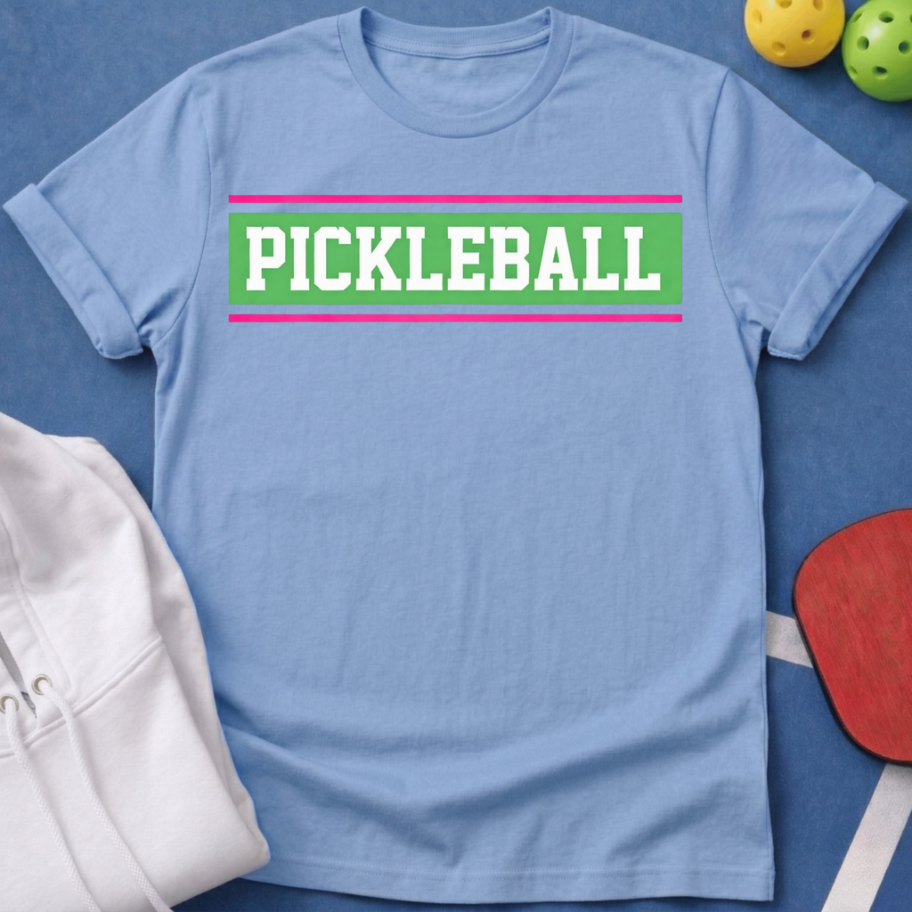 Pickleball Green Line T-Shirt