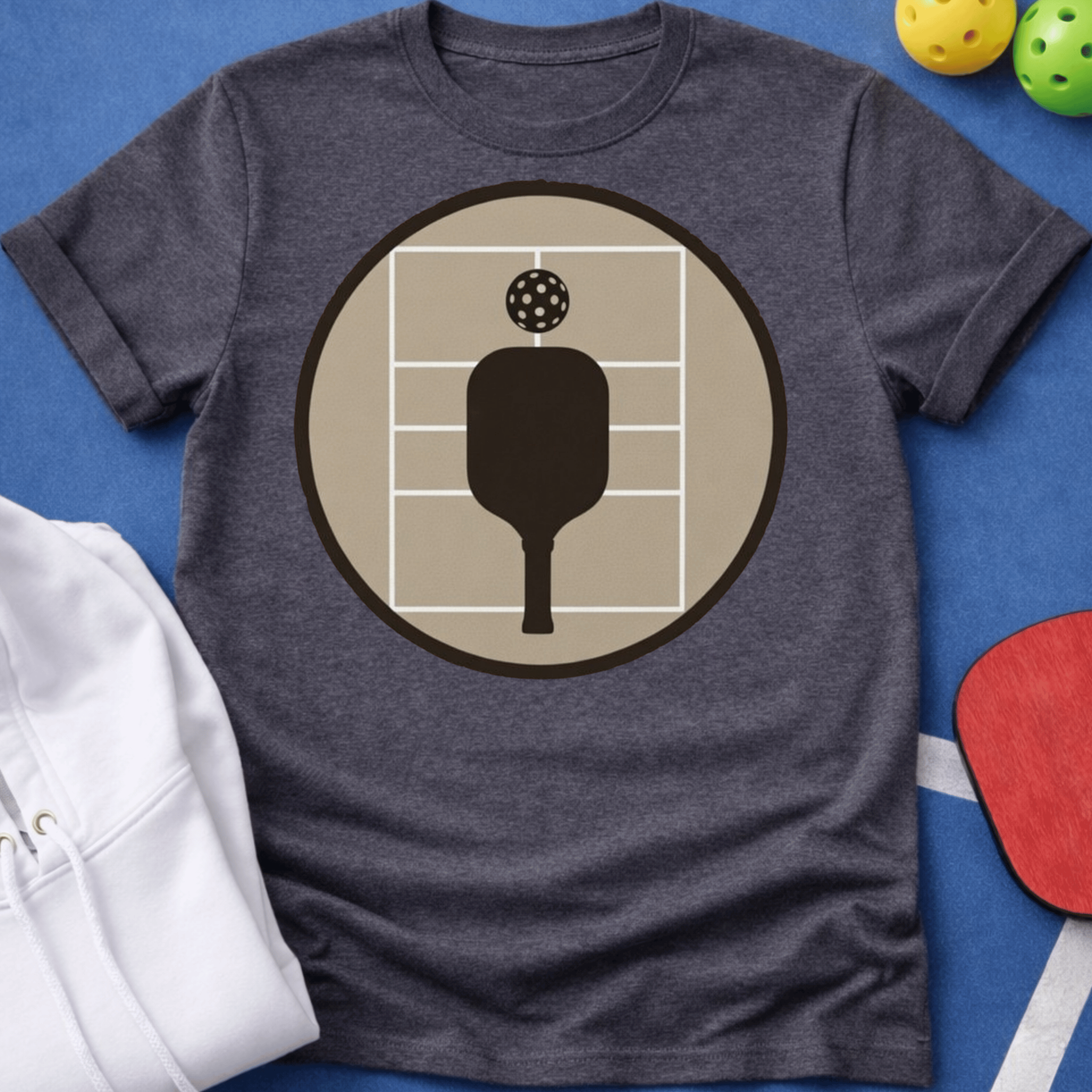 Court with Paddle T-Shirt