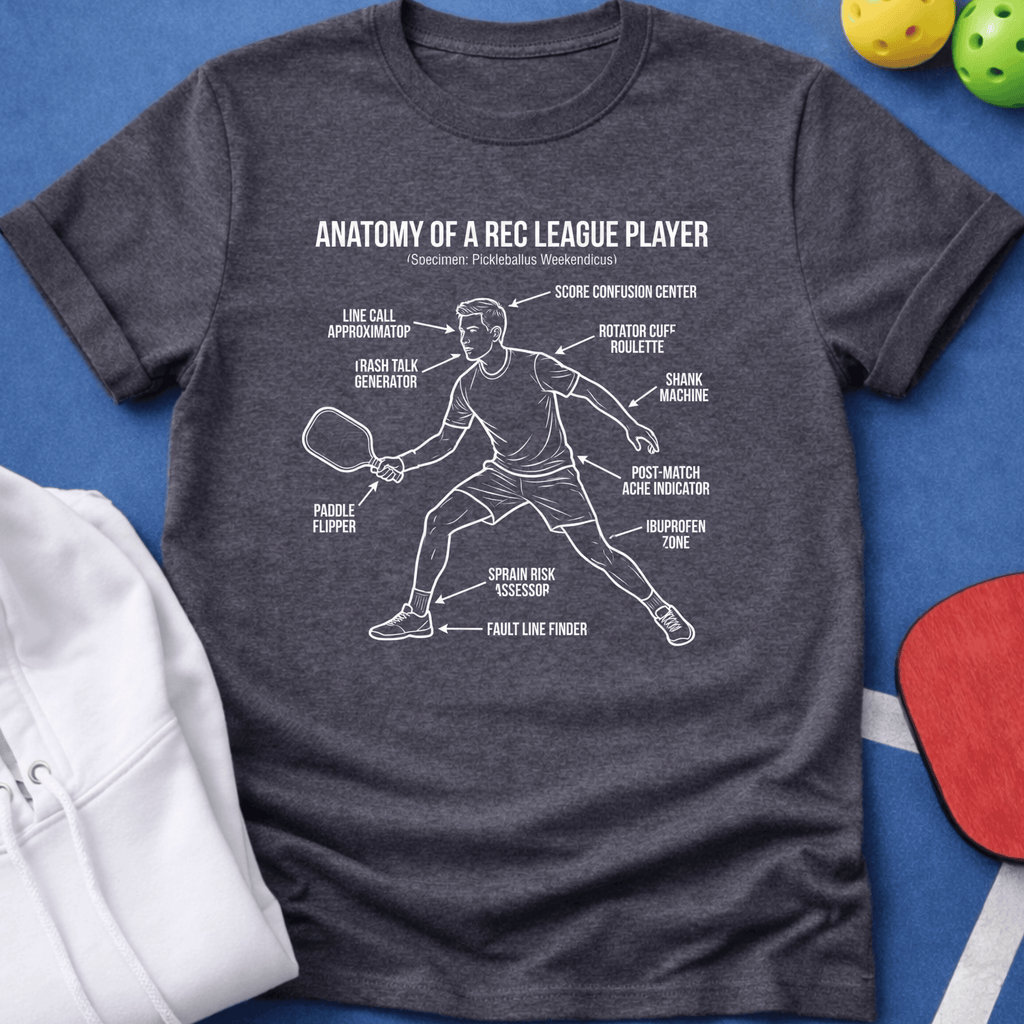 Anatomy of the Pickleball Player T-Shirt