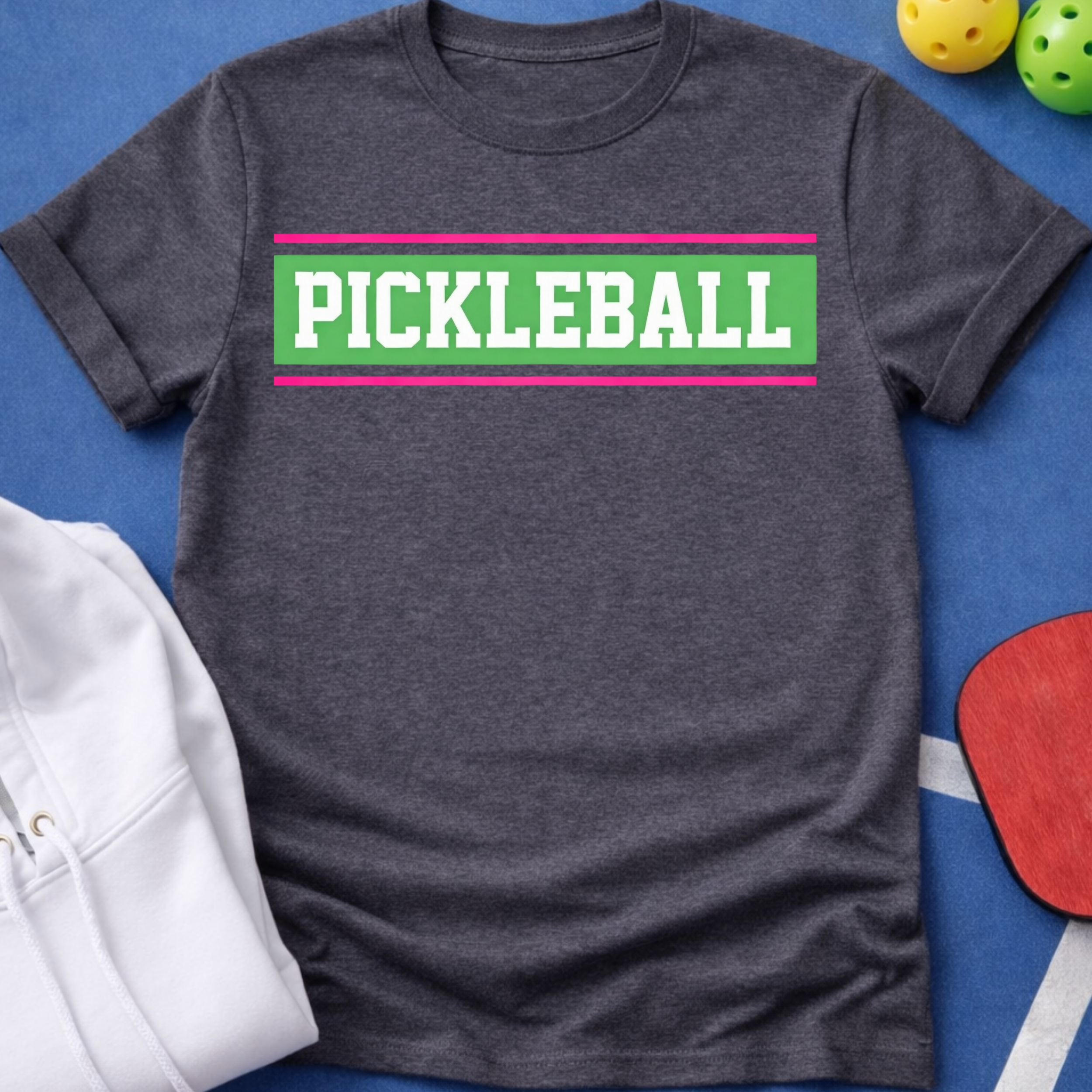 Pickleball Green Line T-Shirt