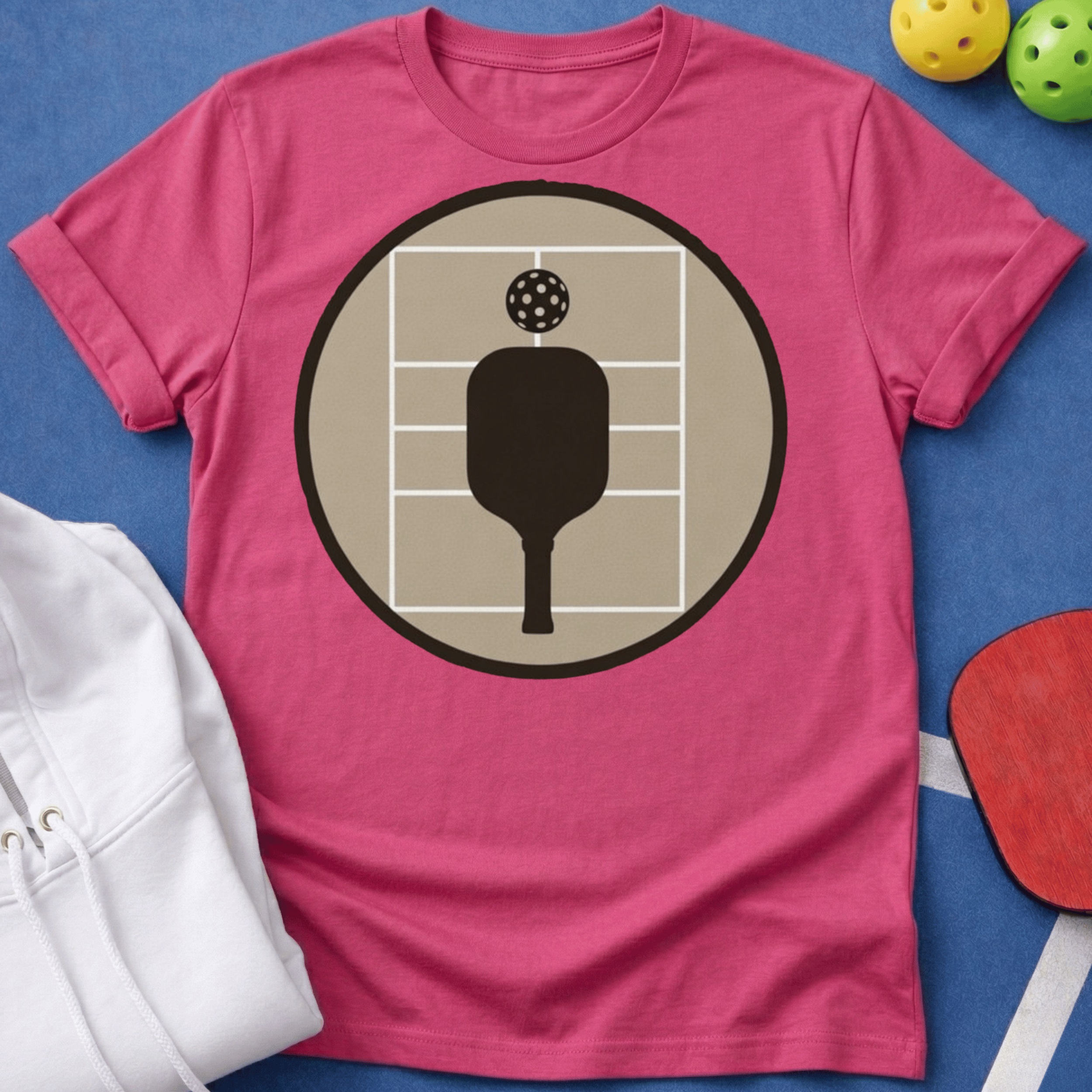 Court with Paddle T-Shirt