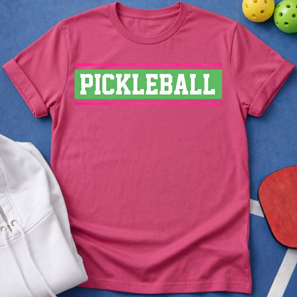 Pickleball Green Line T-Shirt