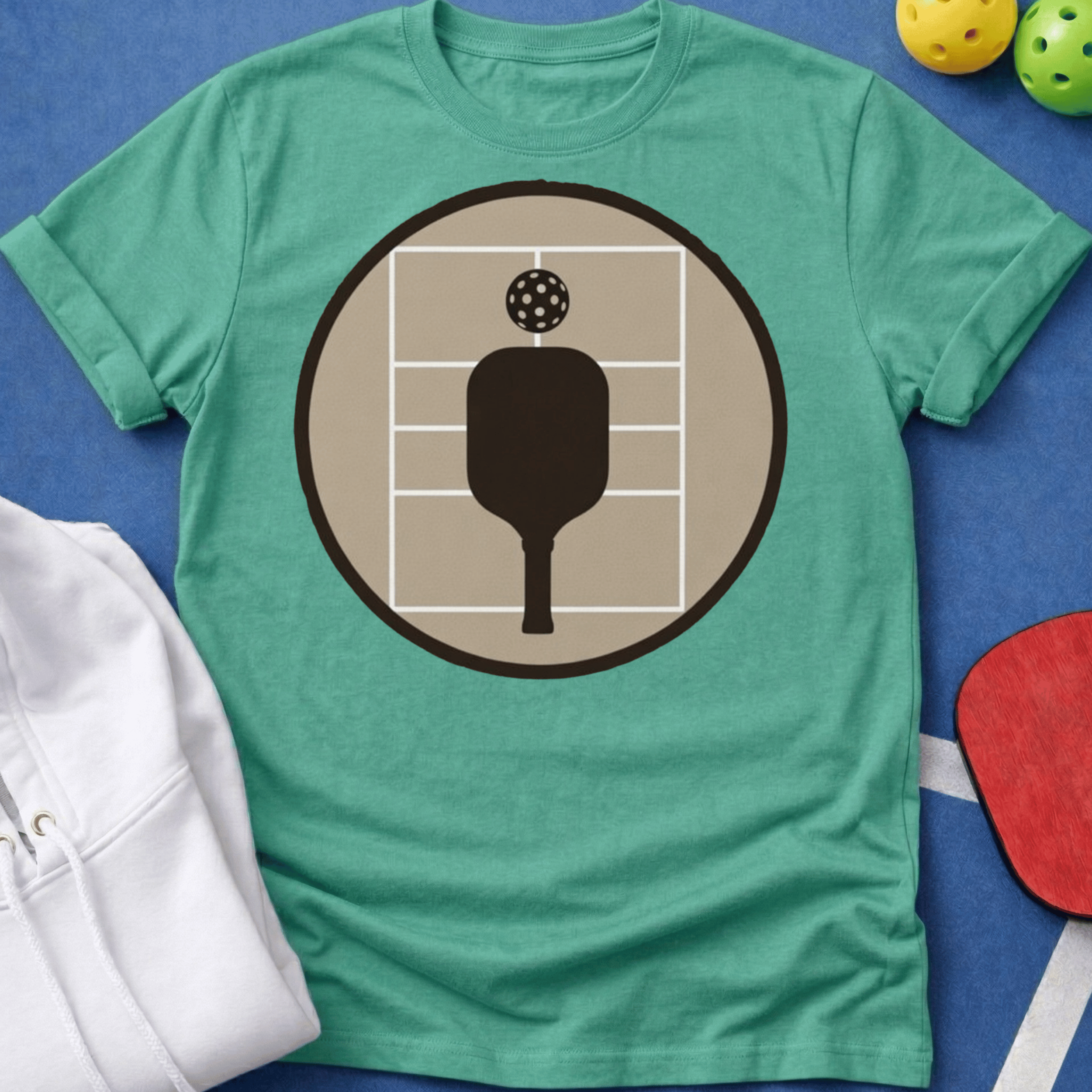 Court with Paddle T-Shirt