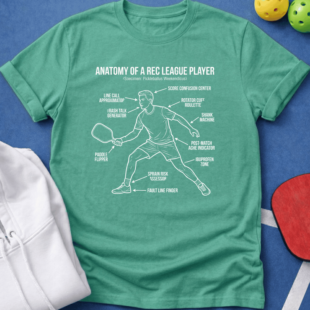 Anatomy of the Pickleball Player T-Shirt