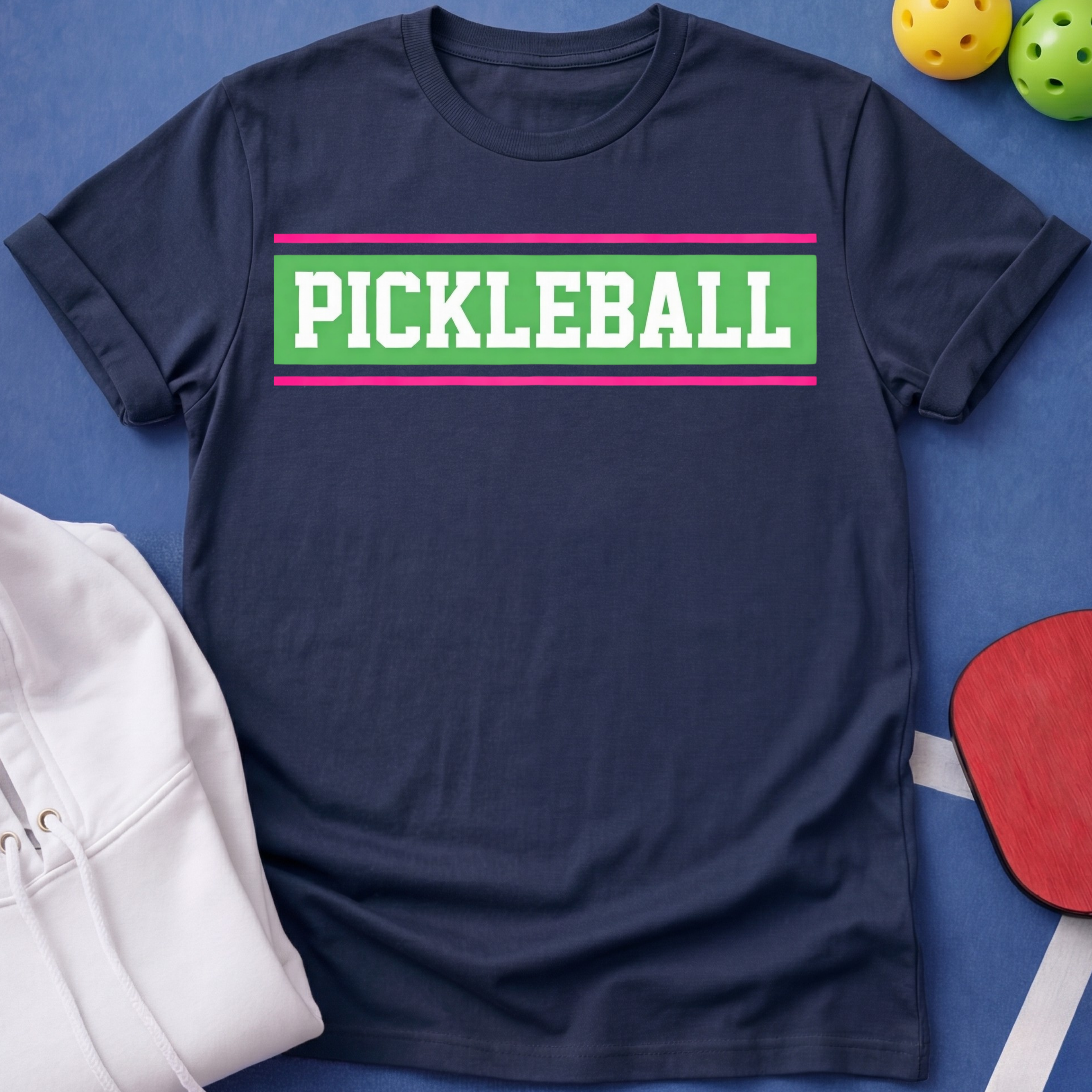 Pickleball Green Line T-Shirt
