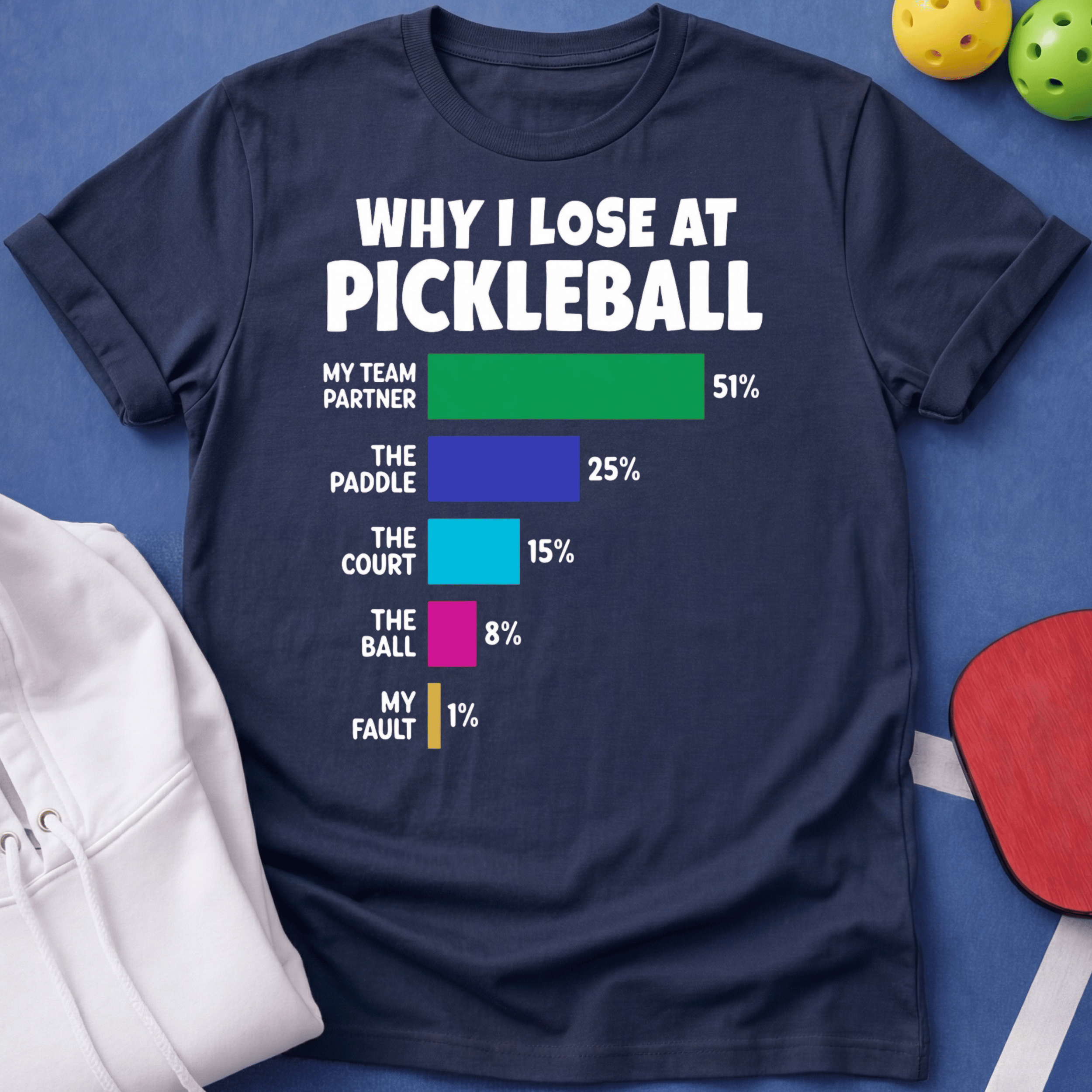 Why I Lose at Pickleball T-Shirt