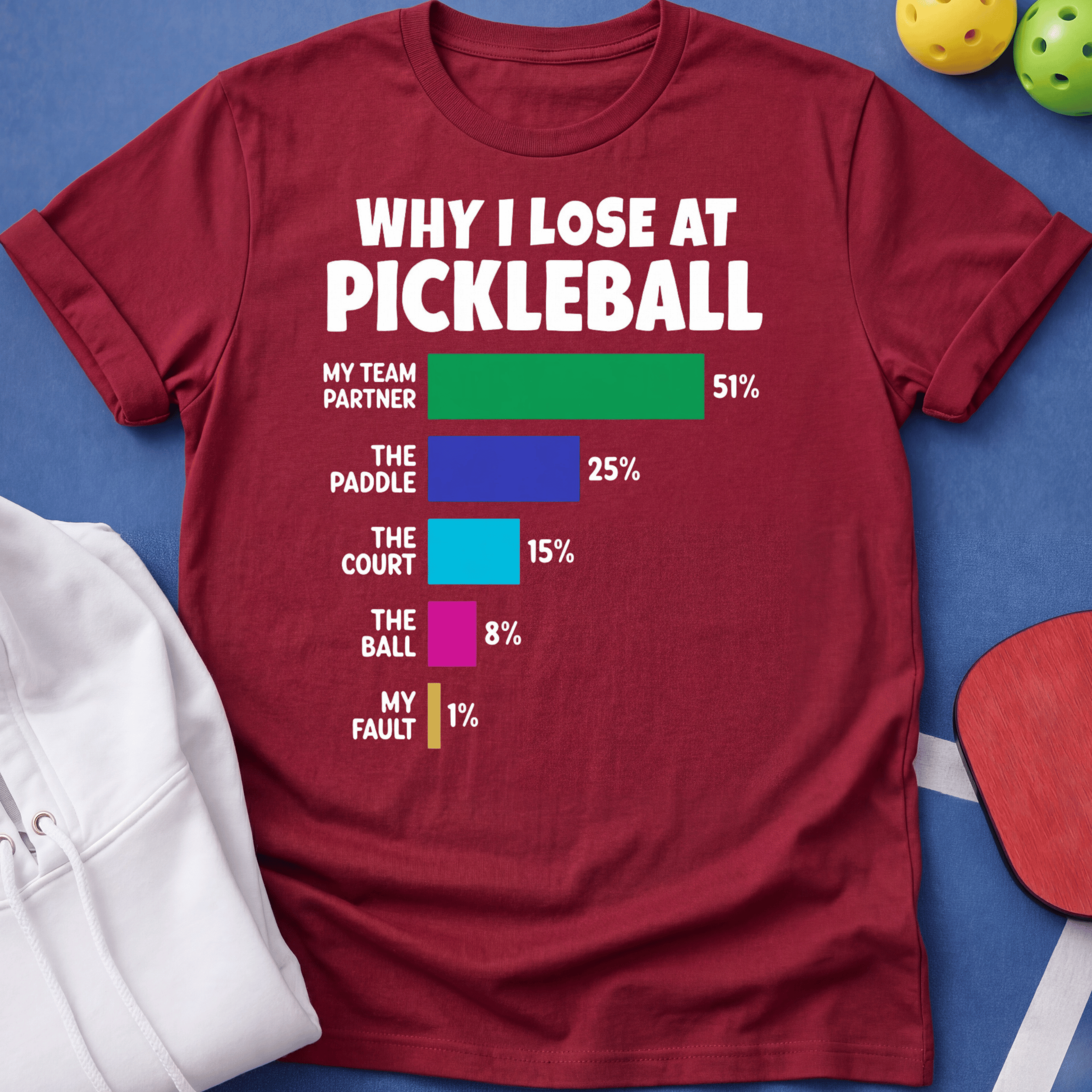 Why I Lose at Pickleball T-Shirt