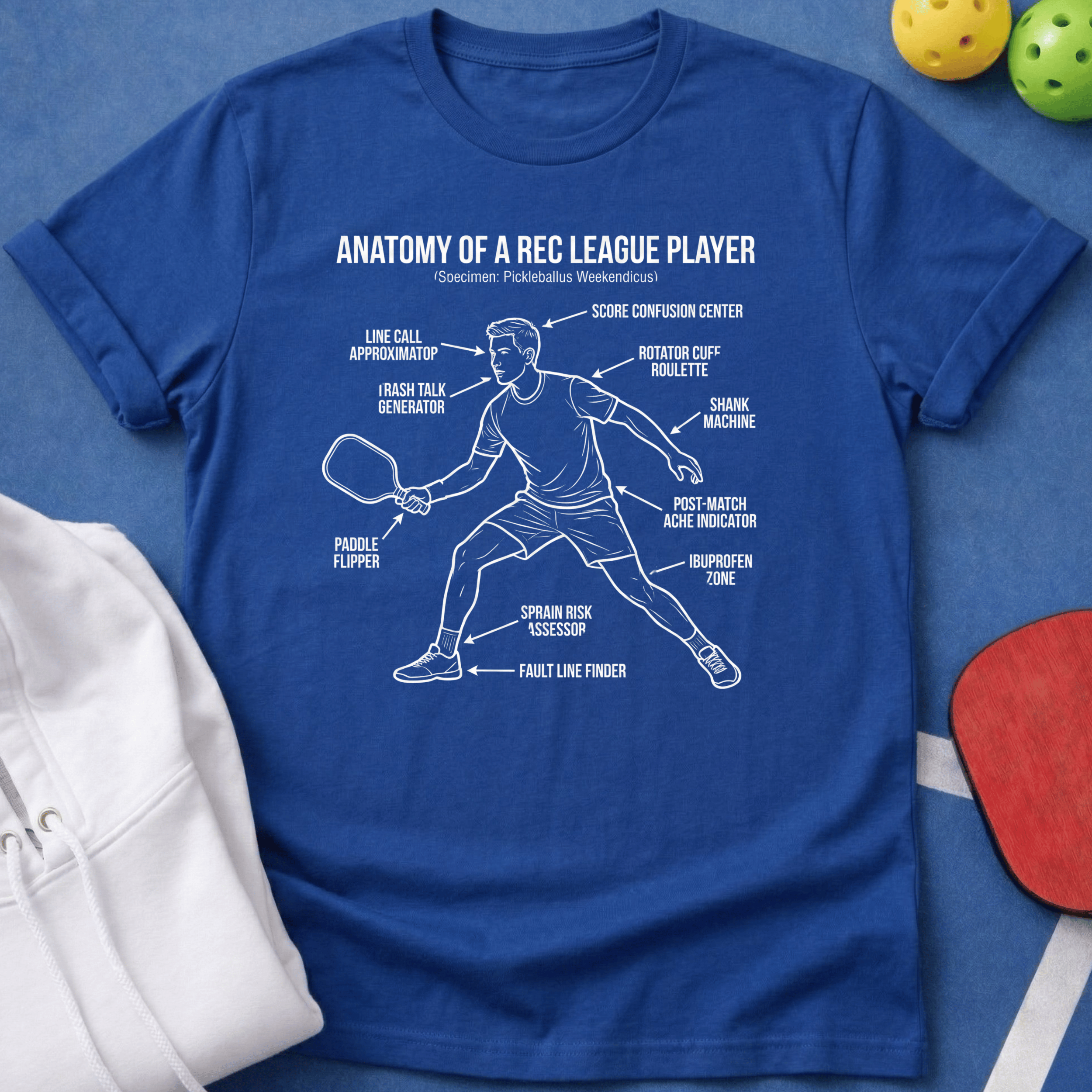 Anatomy of the Pickleball Player T-Shirt
