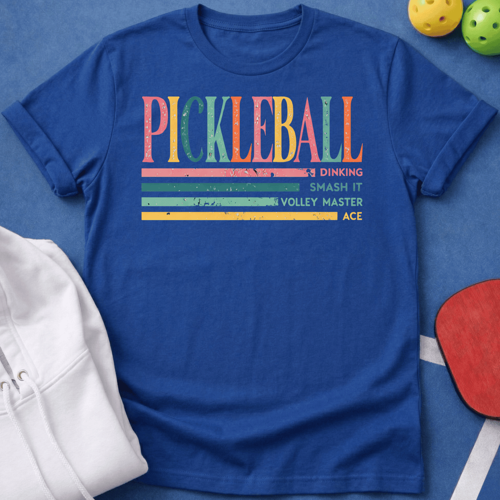 Pickleball Multi Color Lines T-Shirt