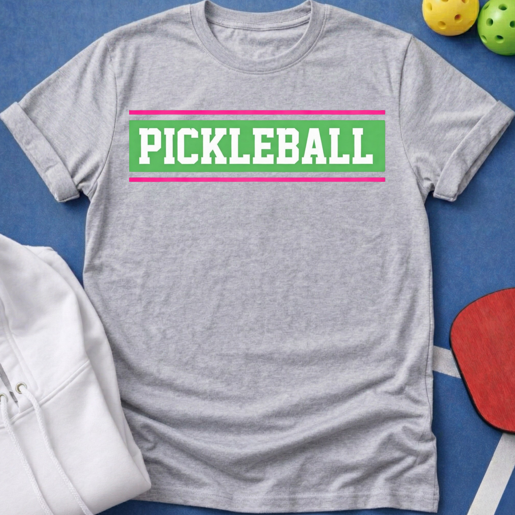 Pickleball Green Line T-Shirt