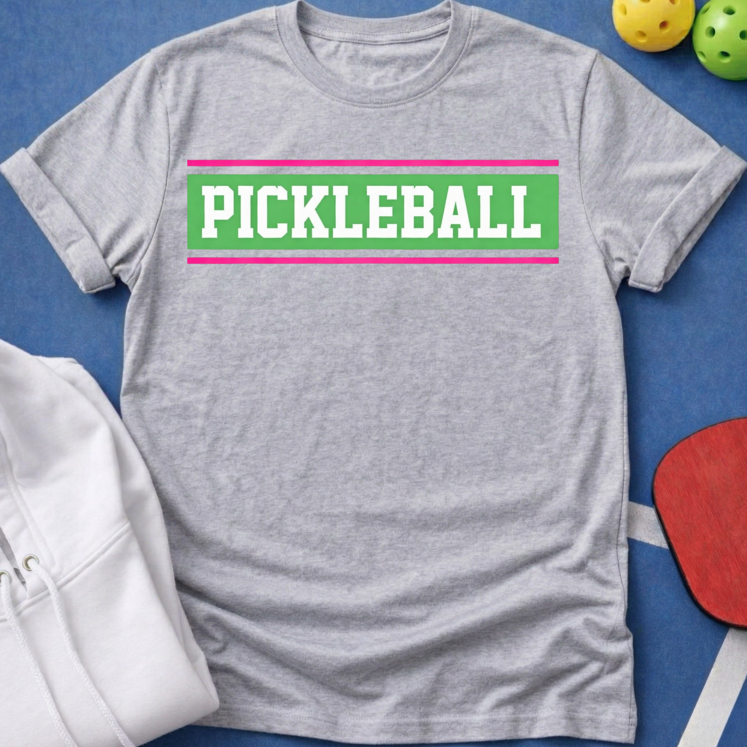 Pickleball Green Line T-Shirt