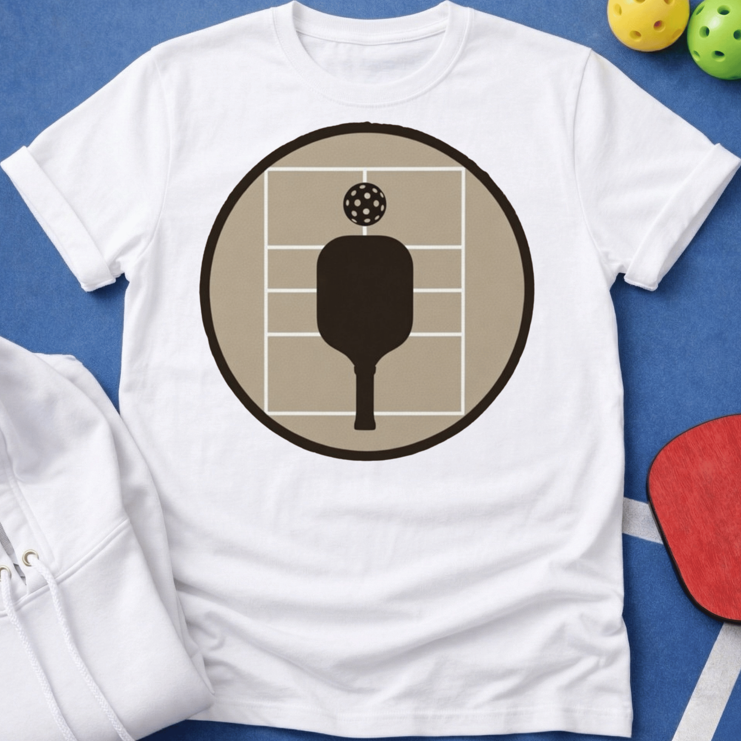 Court with Paddle T-Shirt
