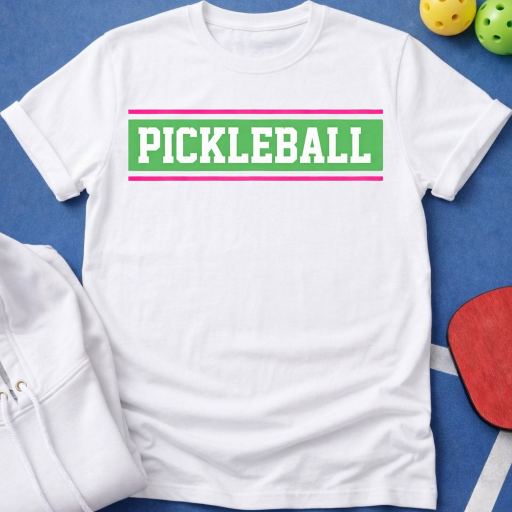 Pickleball Green Line T-Shirt