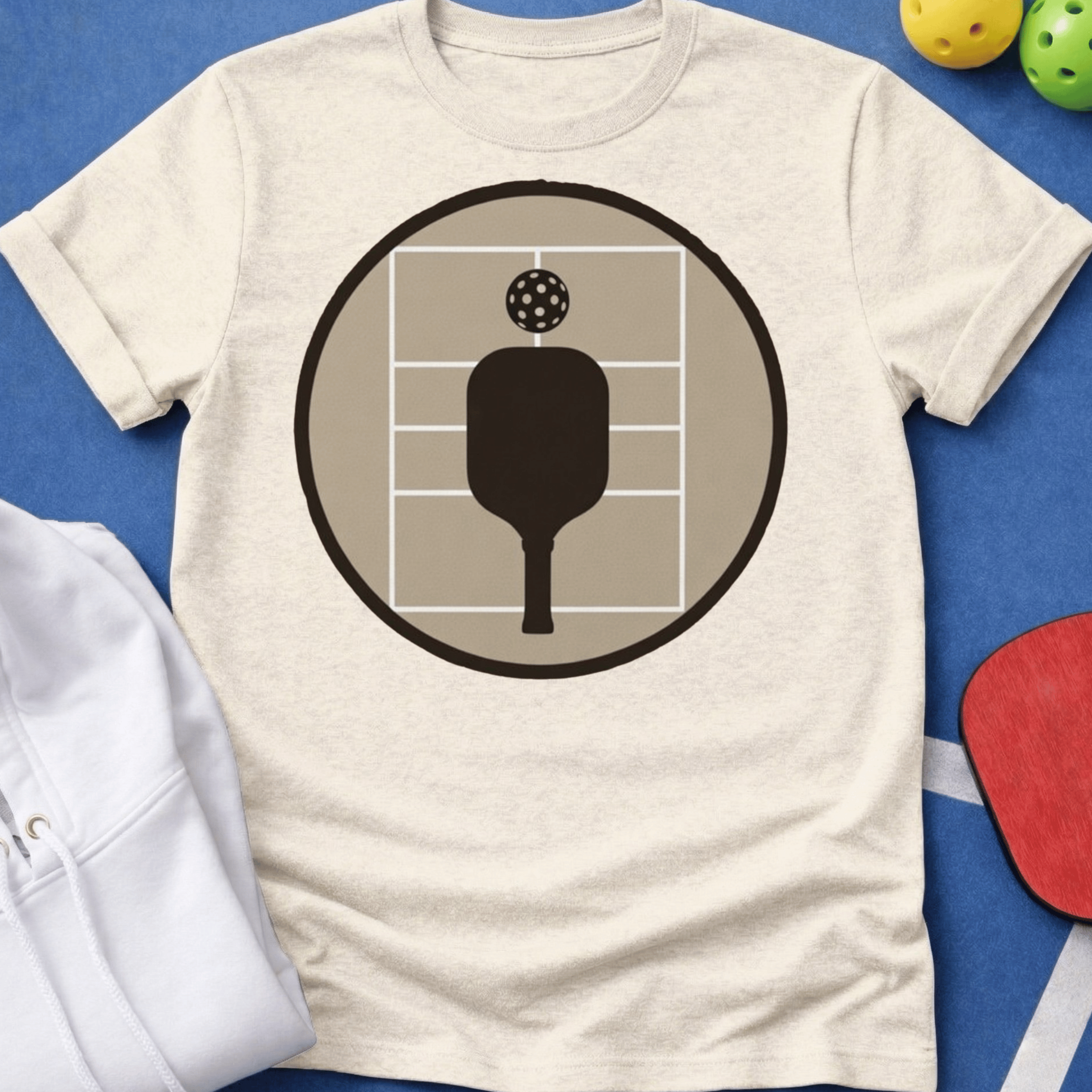 Court with Paddle T-Shirt